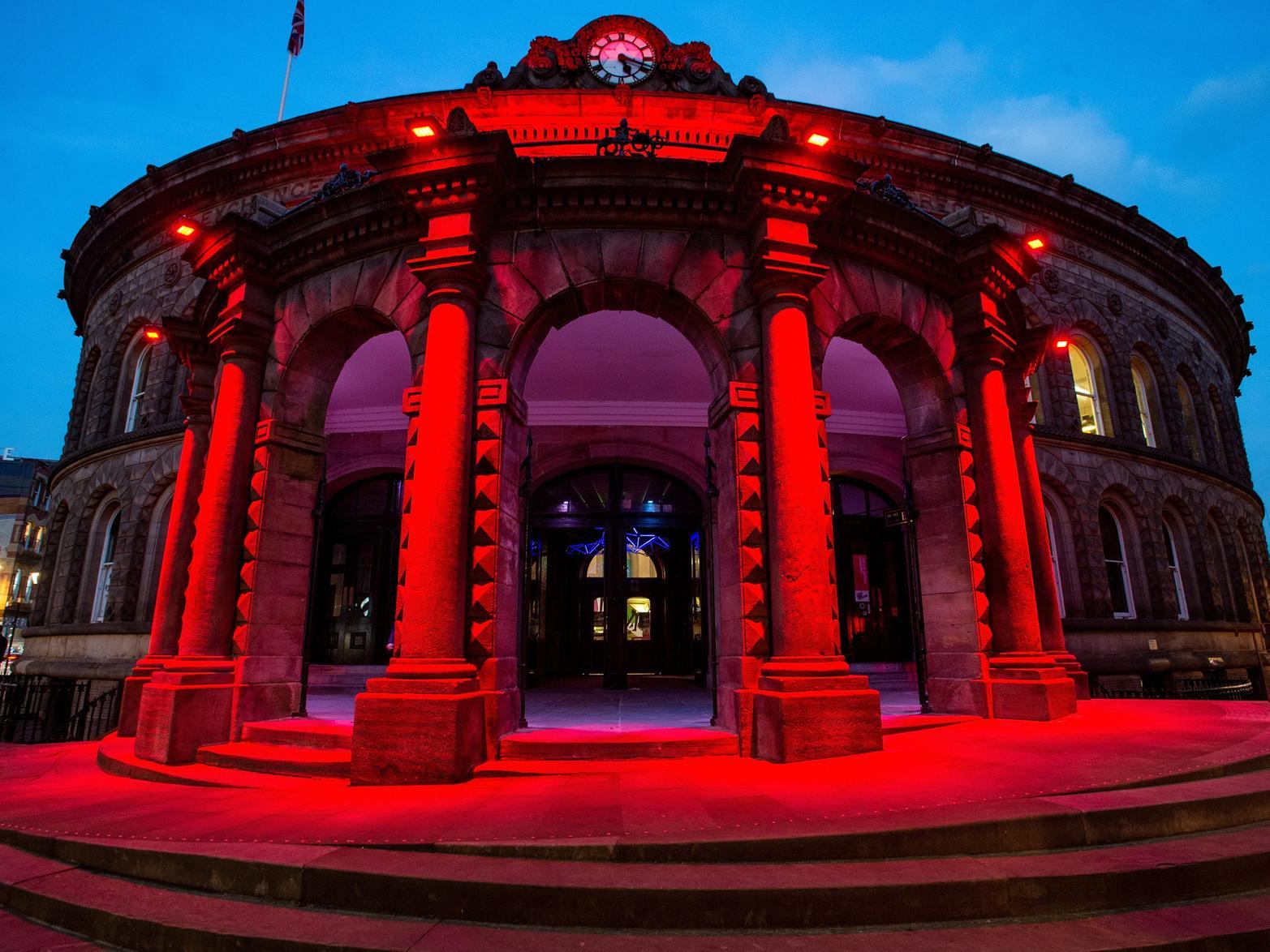 Leeds Corn Exchange was among the city's buildings to turn red for the Children's Heart Surgery Fund's Wear Red Day last year.