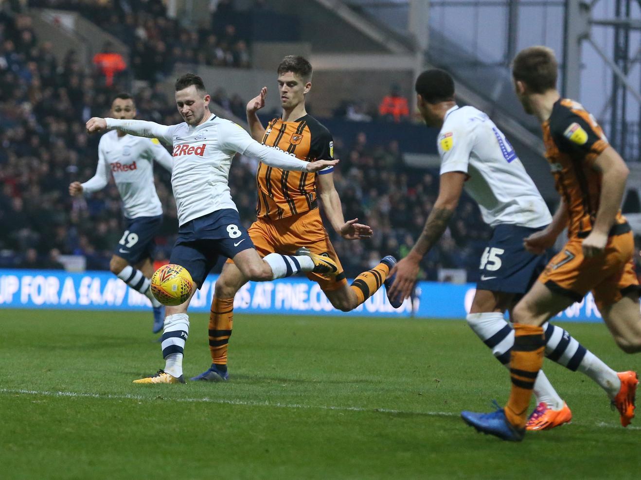 Alan Browne strikes at goal in game which he scored a penalty but was unable to prevent Jackson Irvine's double from giving the Tigers all three points.