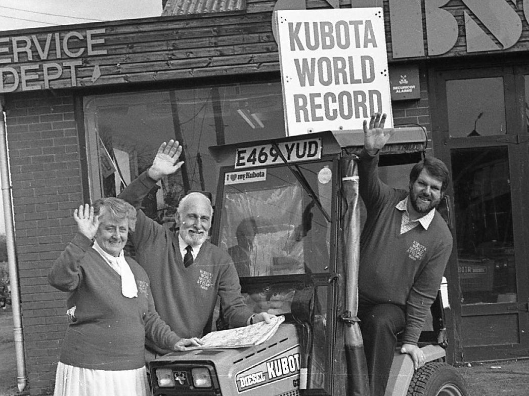 Kubota lawn mower world record attempt in Kirkham