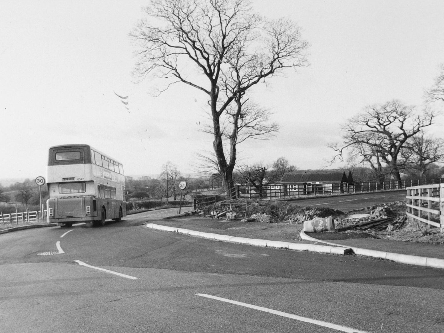 A bus takes the old road into Colton while the new road from the roundabout at the Whitkirk-Selby road junction remains closed awaiting development in the village.