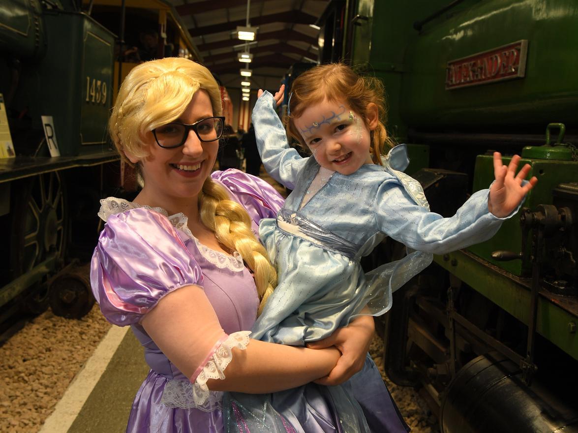 Superhero day at Ribble Steam Railway and Museum.
Princesses Maisie Anson and Charlotte Edwards.