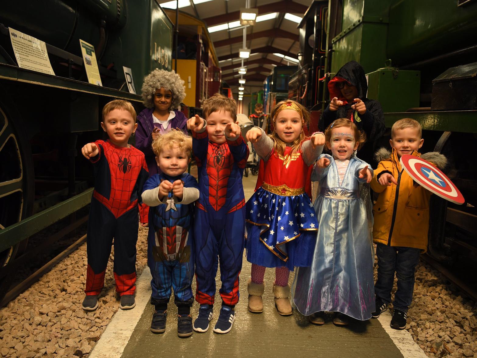 Superhero day at Ribble Steam Railway and Museum.