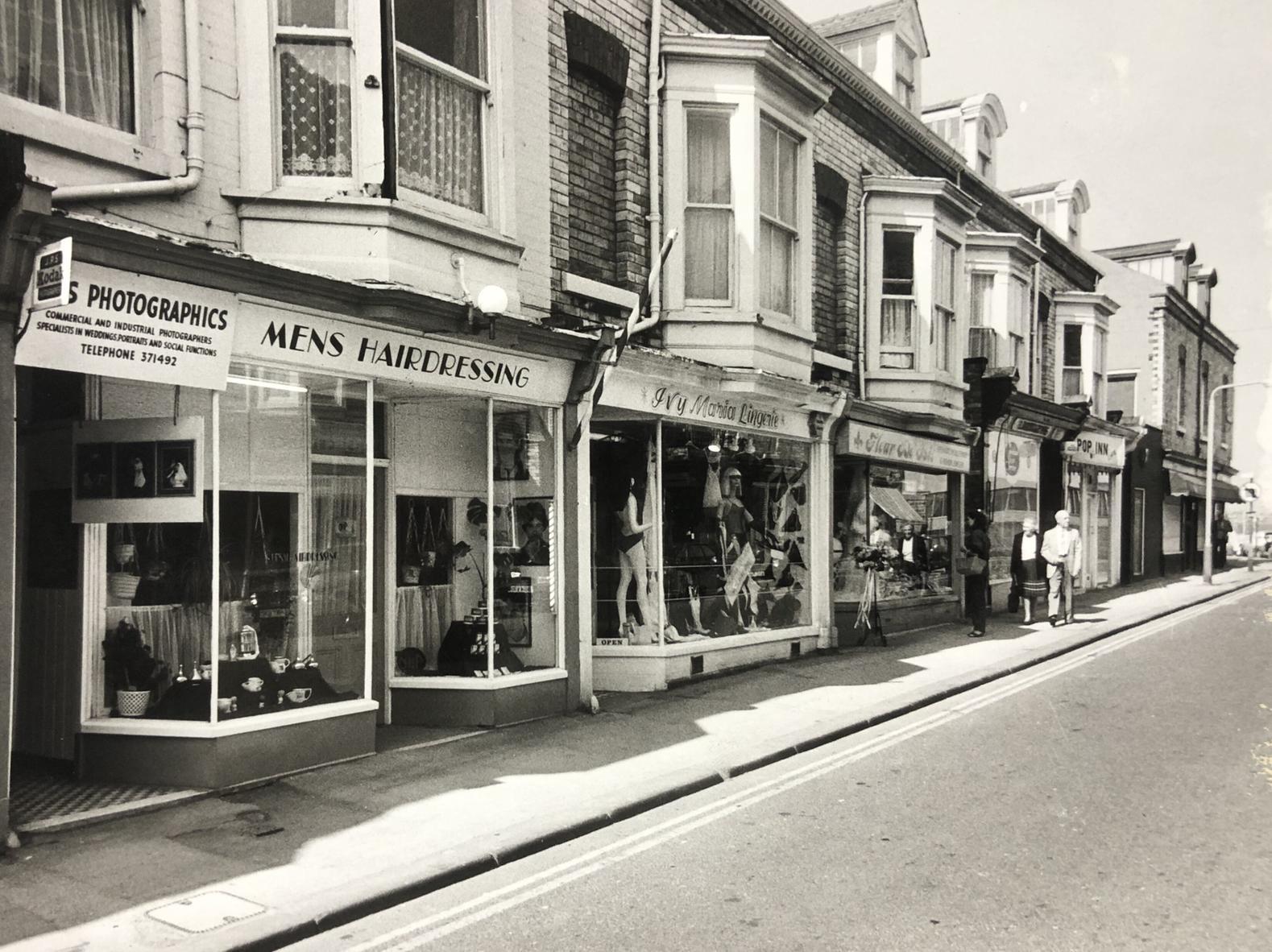 The buildings on Hanover Road may still be recognisable but the businesses have moved on since this picture was taken in 1987.