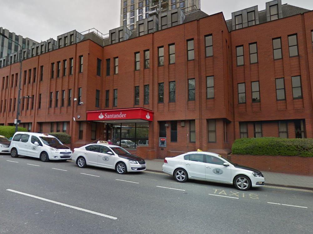 The current site, formerly offices for banking firm Santander.
