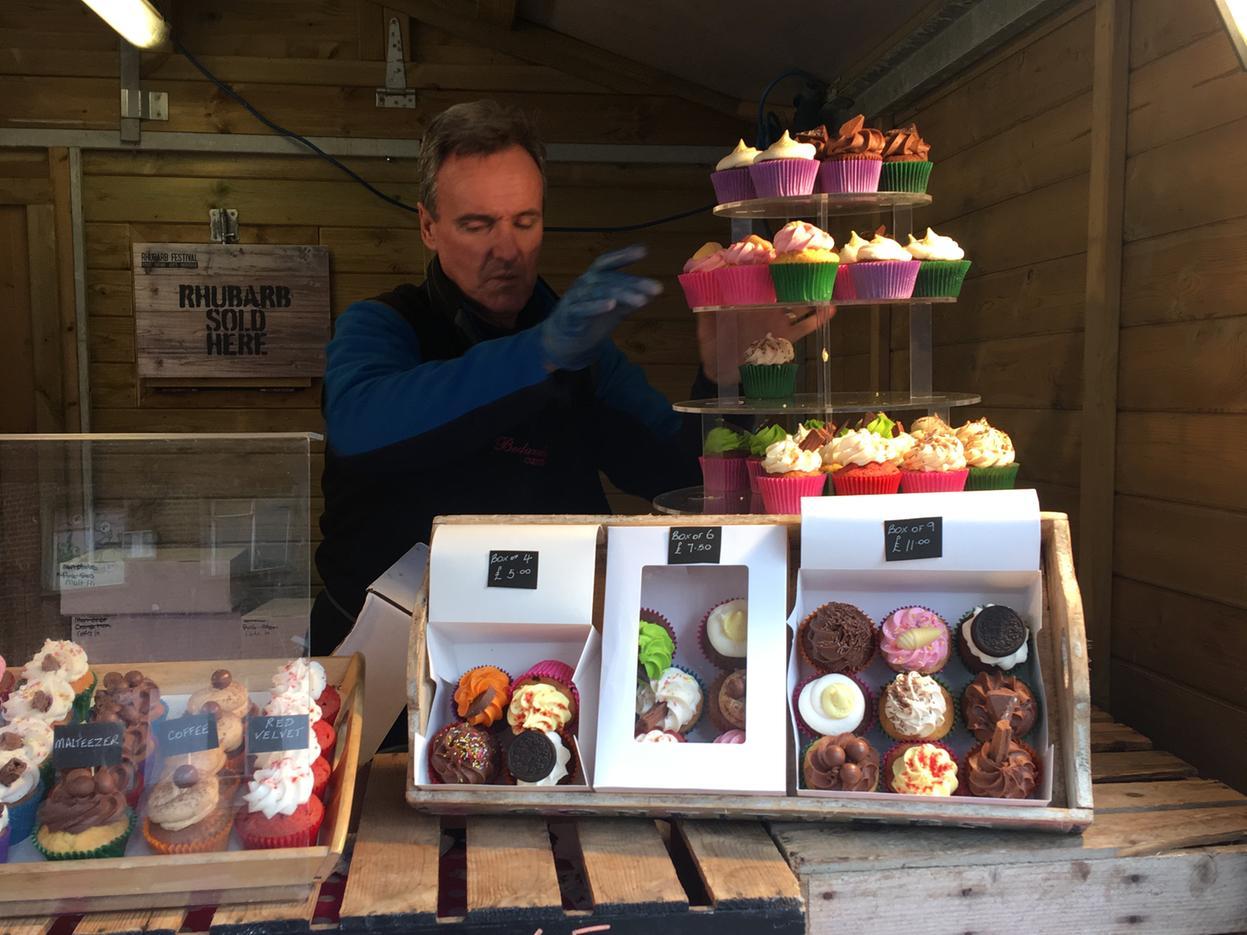 This stall sold all different kind's of cupcakes