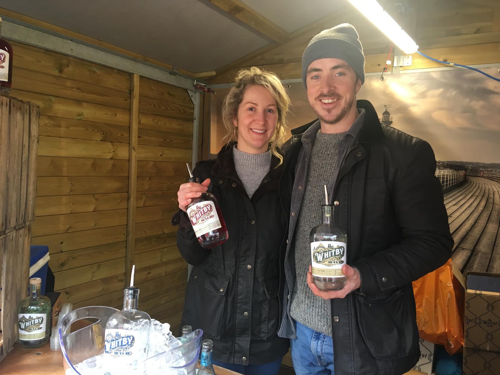 Whitby Distillery Ltd show off their product along with their lovely smiles