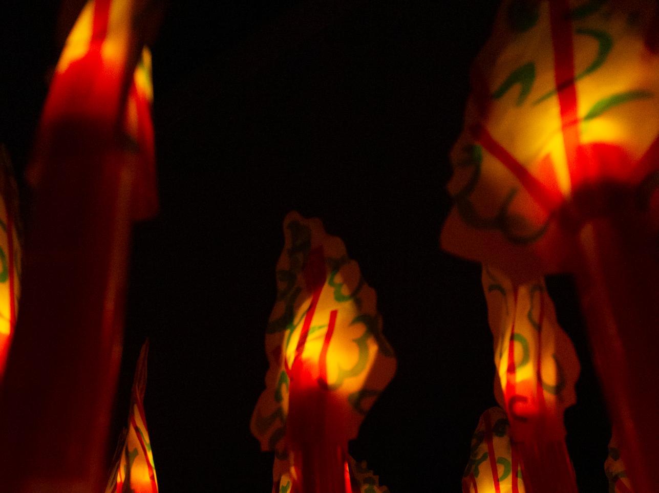 The rhubarb lanterns looked stunning