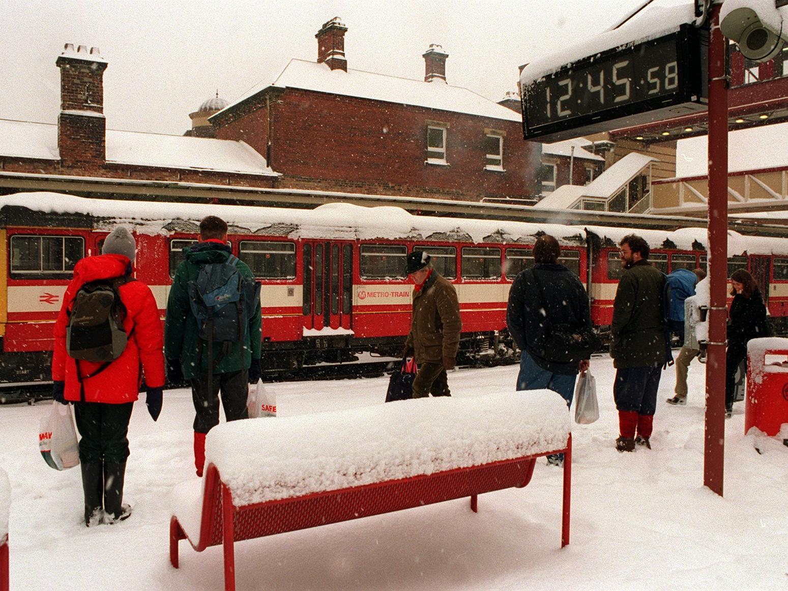 Despite the Siberian conditions trains were still running between Leeds and York.