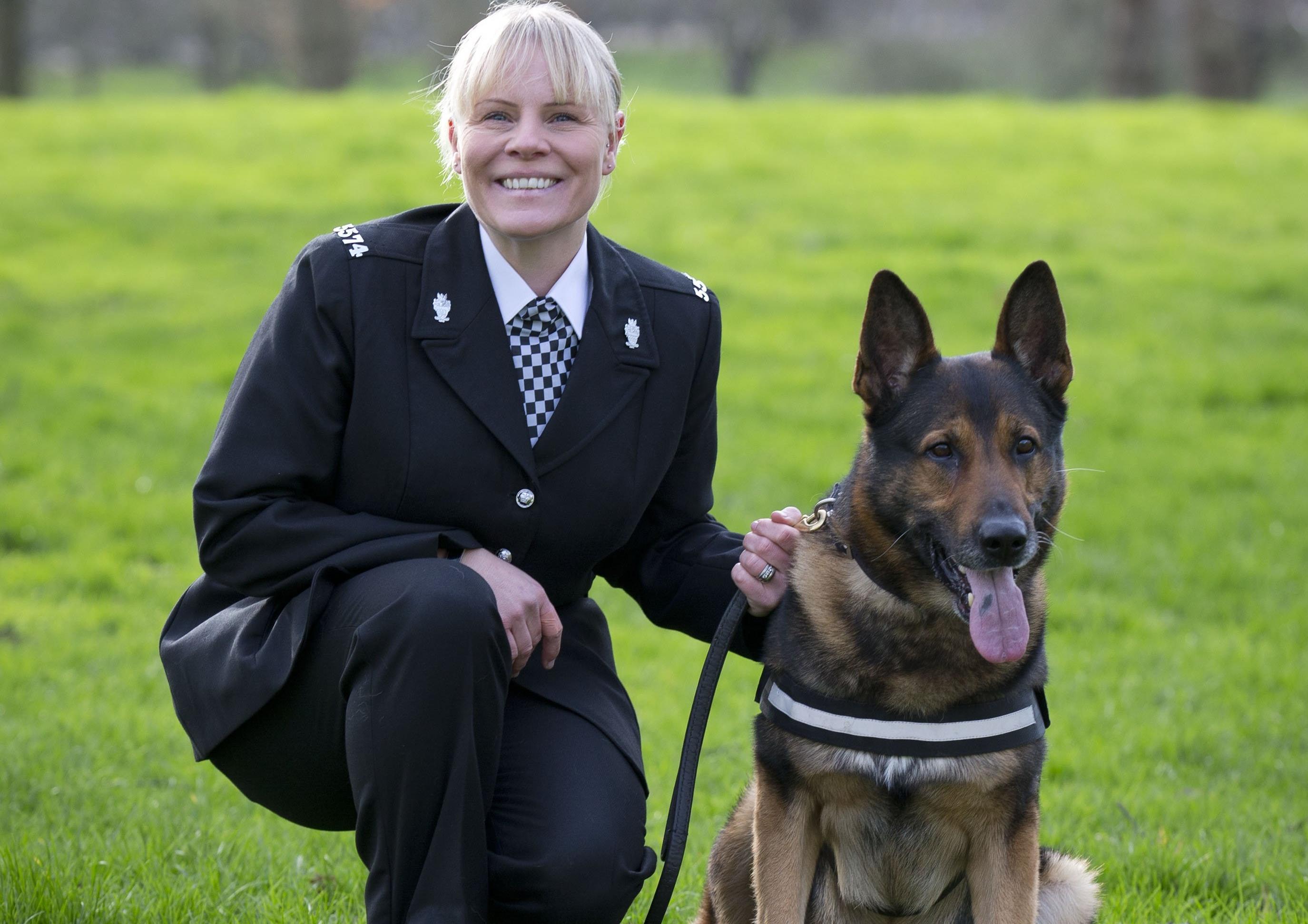 PC Louise McMullen and Wolfie from Worcester, West Midands. Picture: The Kennel Club and Flick Digital.