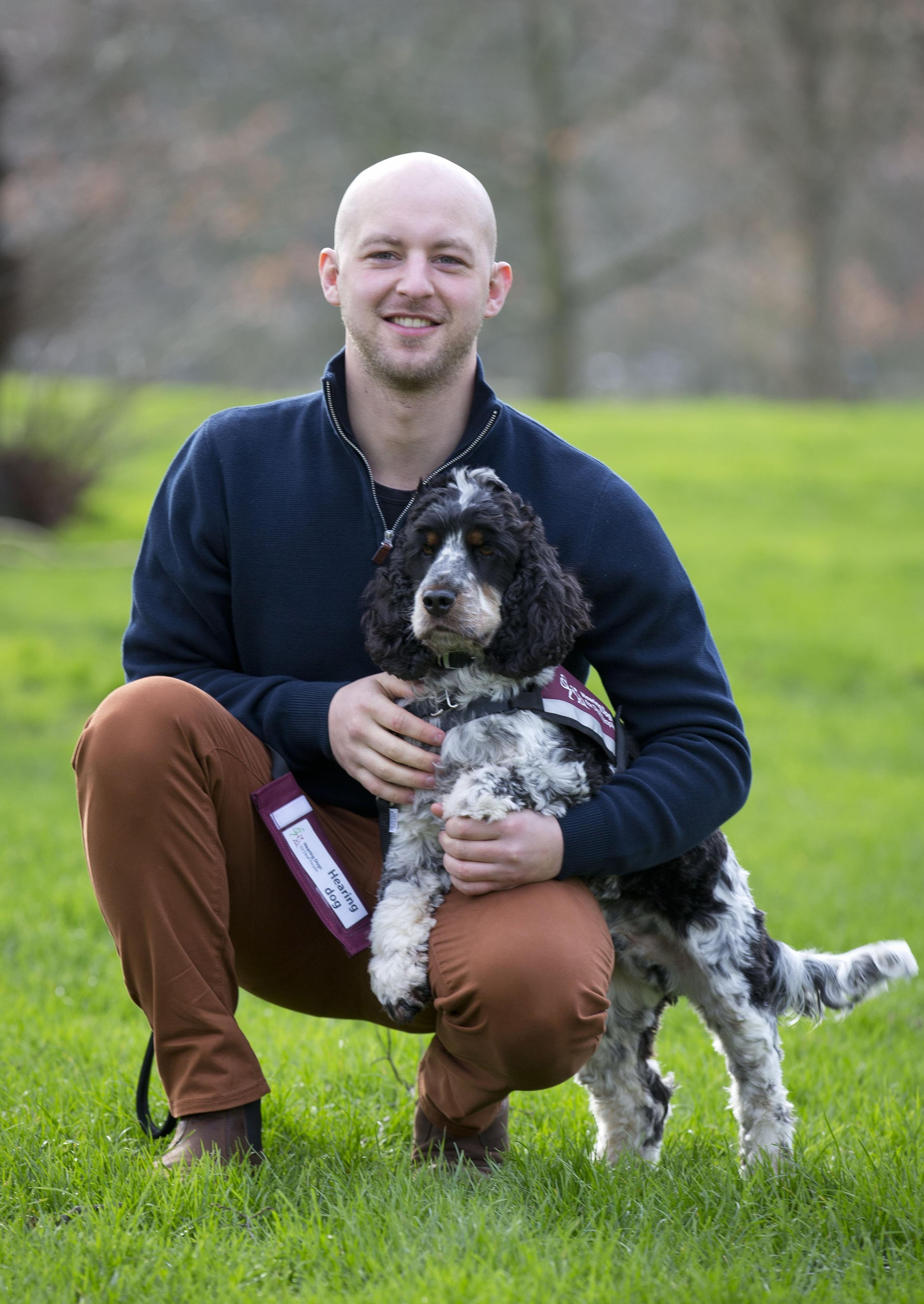 Hearing dog Jovi and his owner Graham Sage, from Oxfordshire. Picture: The Kennel Club and Flick Digital.