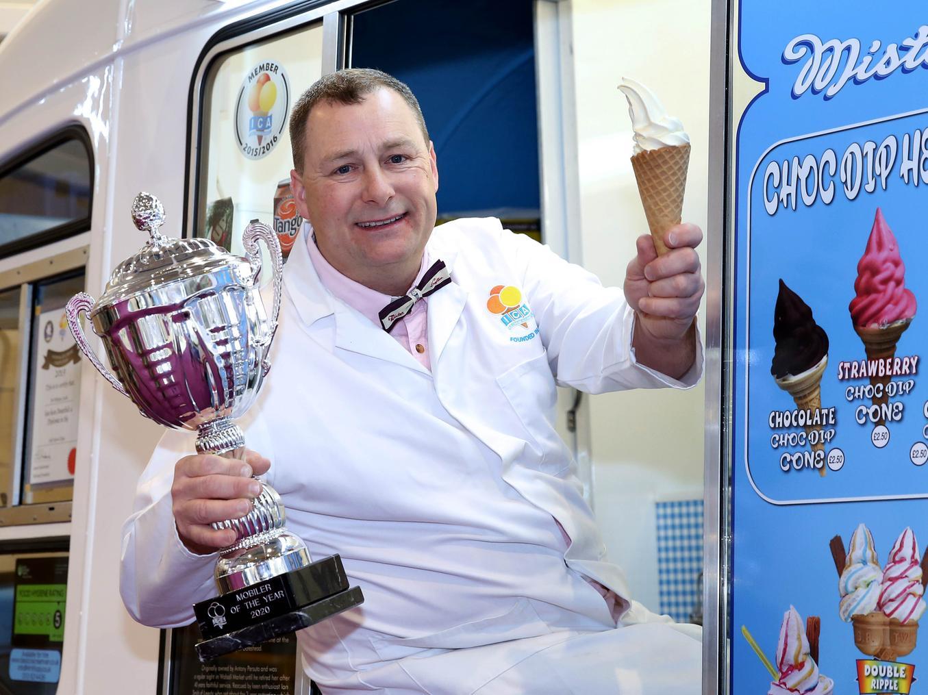 Ian Smith, 51, of Mr Whippy Leeds has won 'Ice Cream Van of the Year 2020' in a national competition.