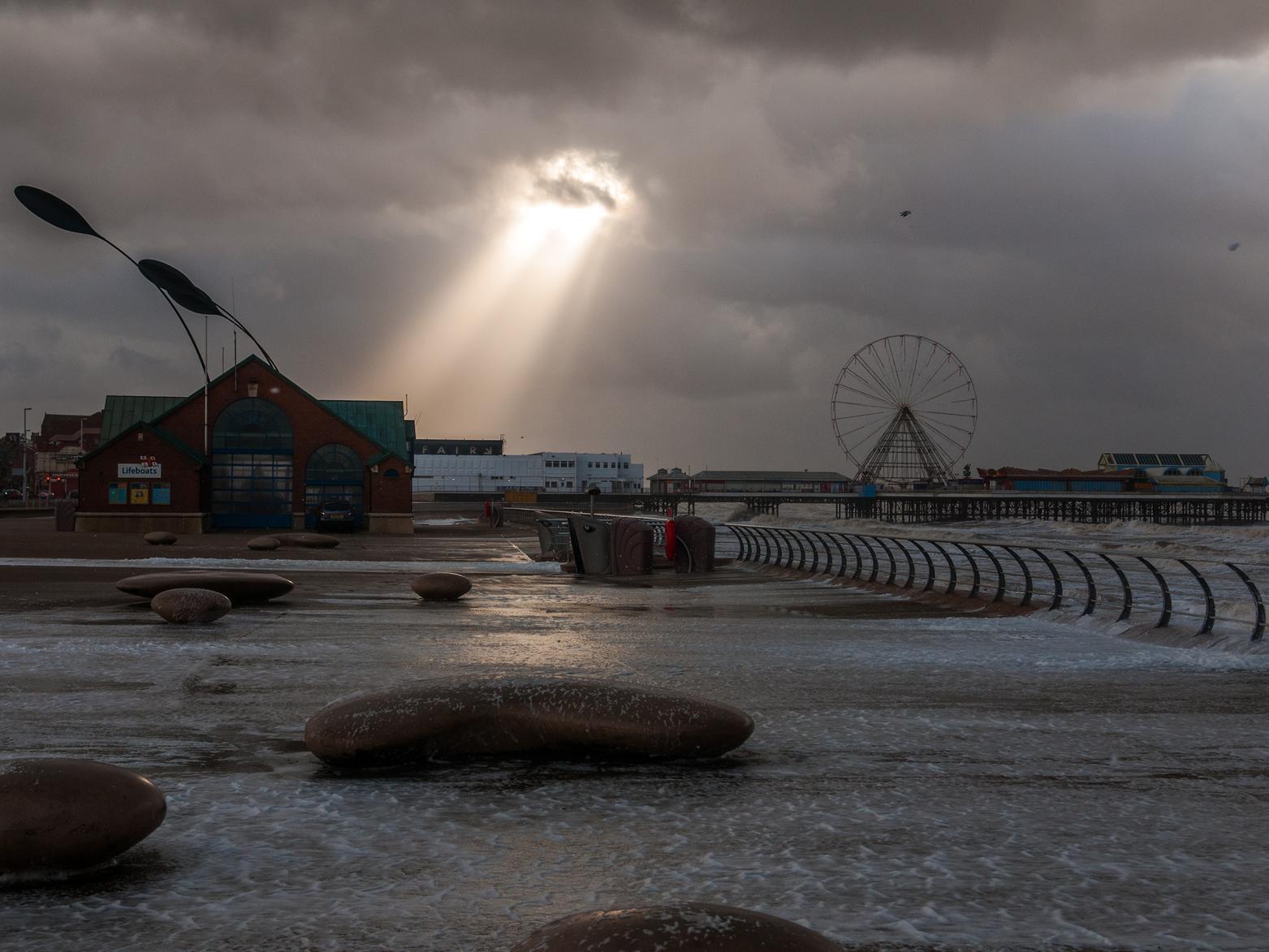 Stormy conditions on Blackpool Promenade (Pic: Dan Martino)