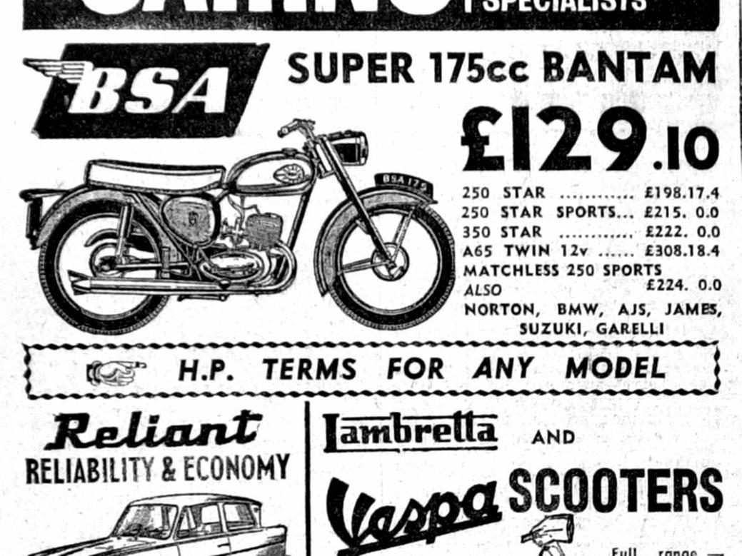 Yorkshire's big value motorcycle specialists was based on Lower Briggate. This advert dates back to 1965.
