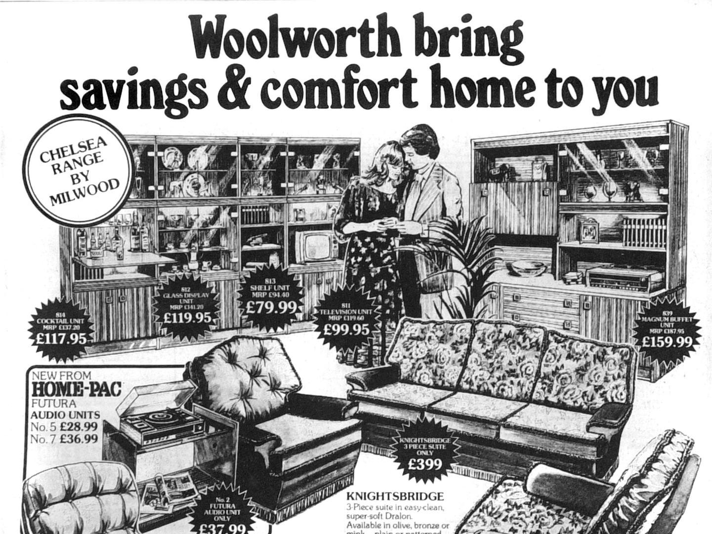 Based at 140-142 Briggate, Woolworth's promised customers 'the life you want - at the prices you want'. Credit facilities were available on most purchases over 30 pounds.