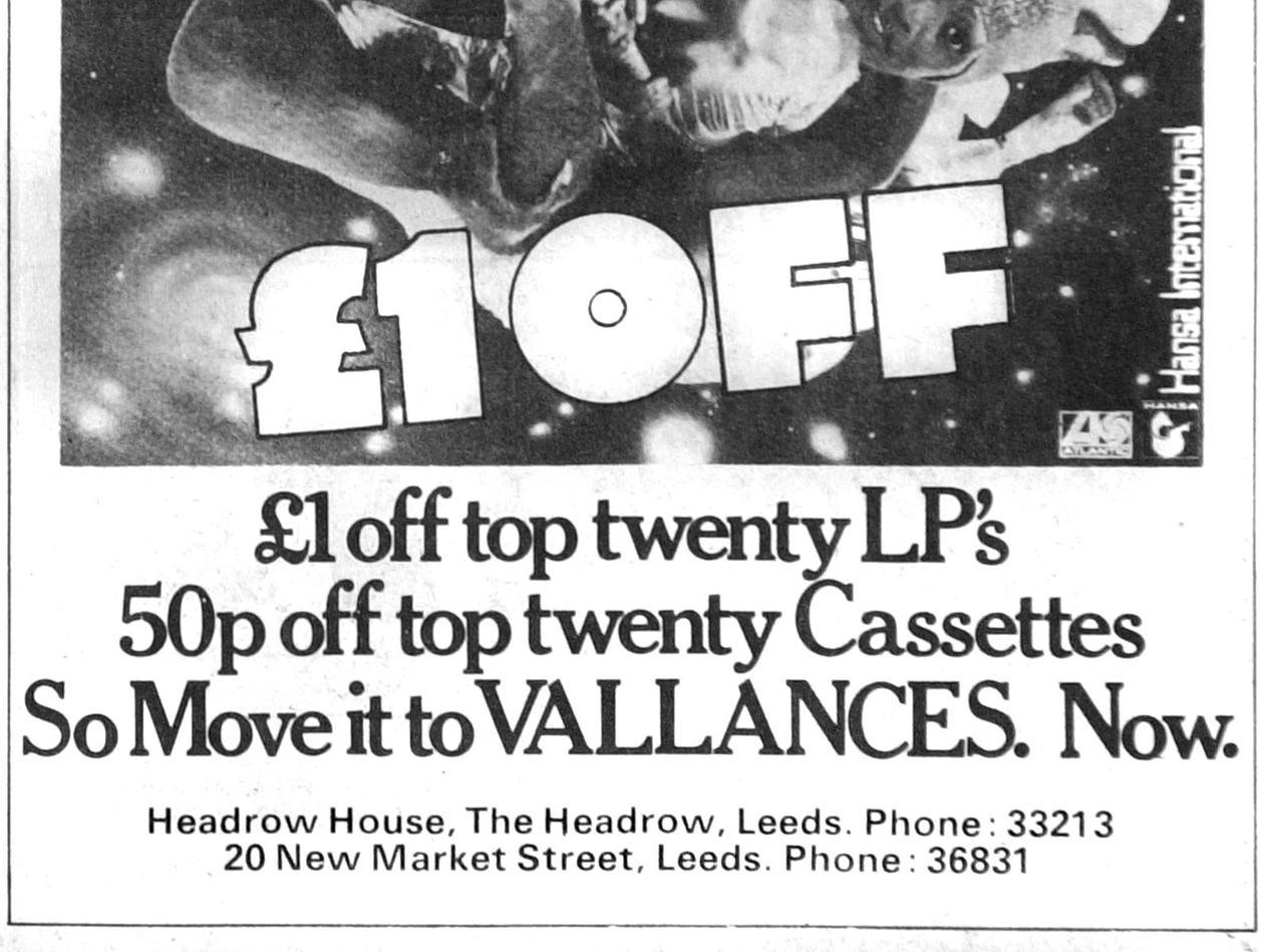 This Leeds institution on New Market Street was THE place to go to buy records. What albums did you buy from their back in the day?