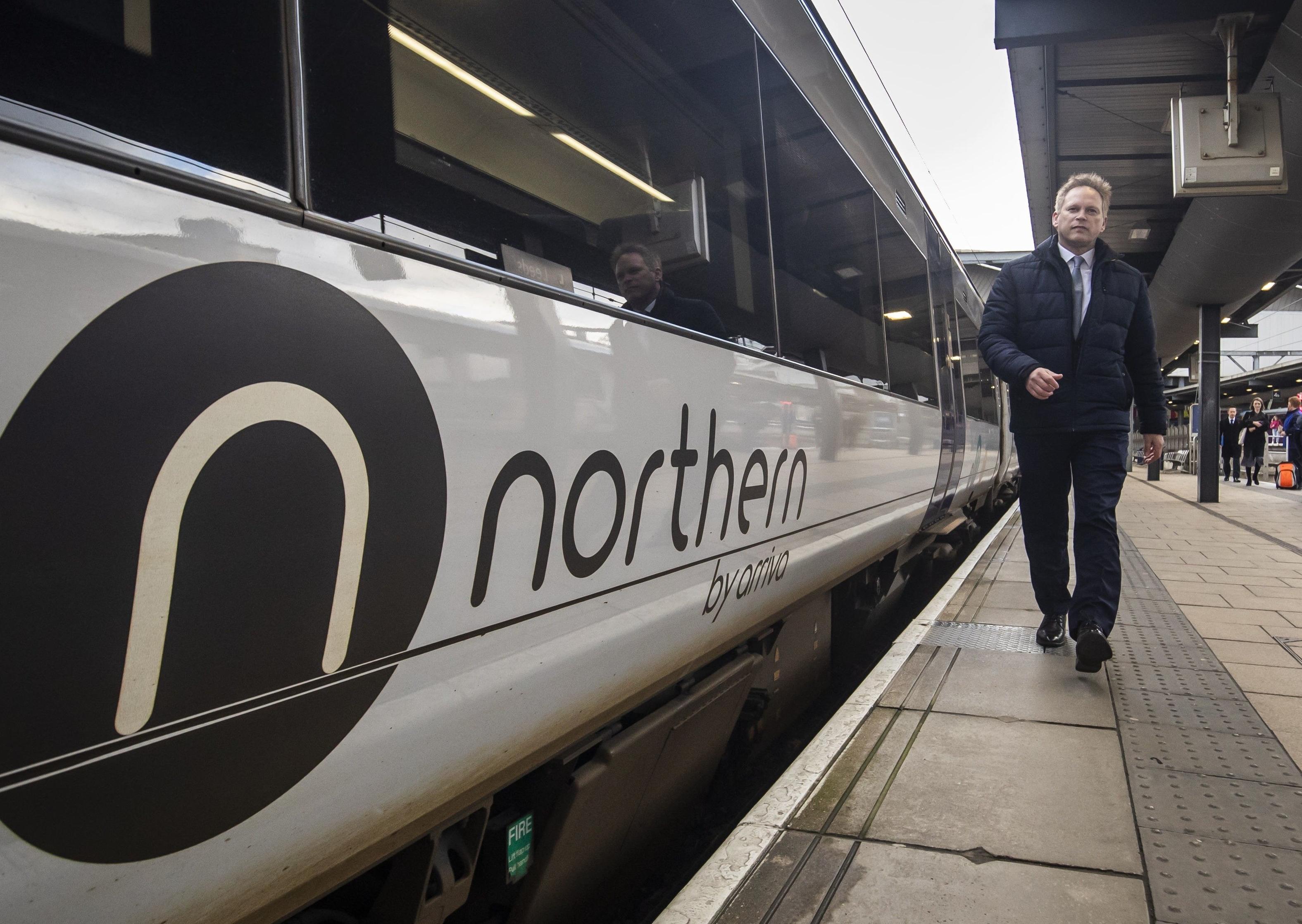 Transport Secretary Grant Shapps during a recent visit to Leeds.