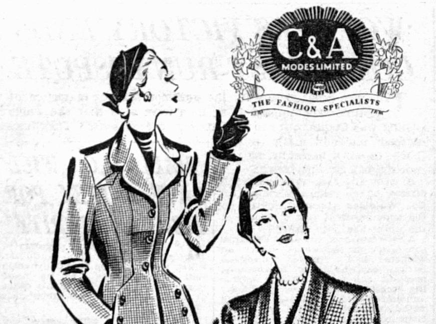 'Get yours in time for Easter' was the call to fashionistas on this range of C&A suits from its Boar Lane store.