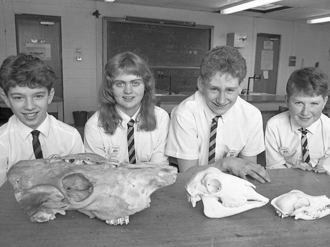 The biology department team at Carr Hill High School, Kirkham