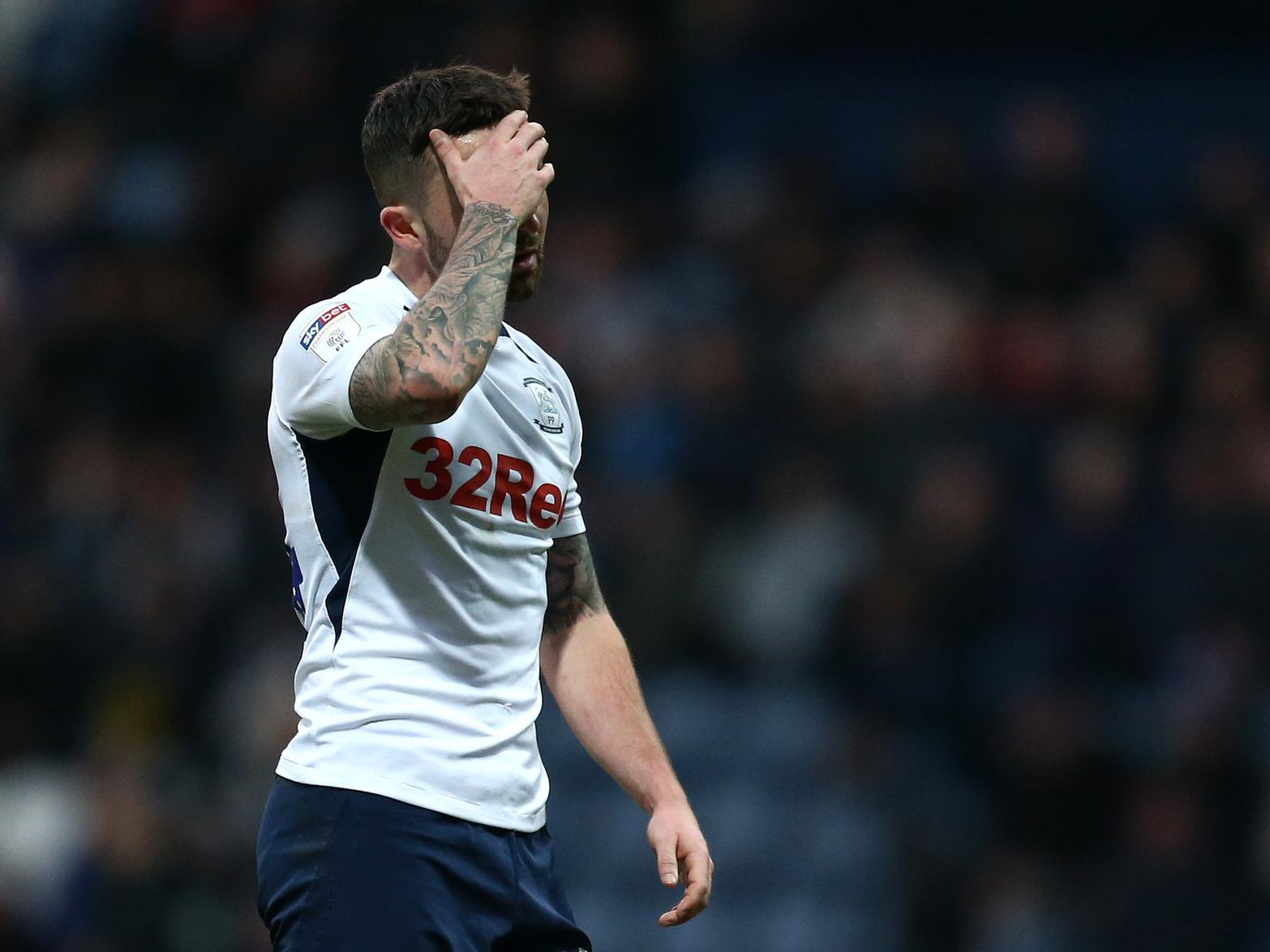Preston's 2-0 loss to West Brom was a night to forget, especially for the Ireland international. He made just 12 accurate passes, made six wayward touches and lost the ball twice.