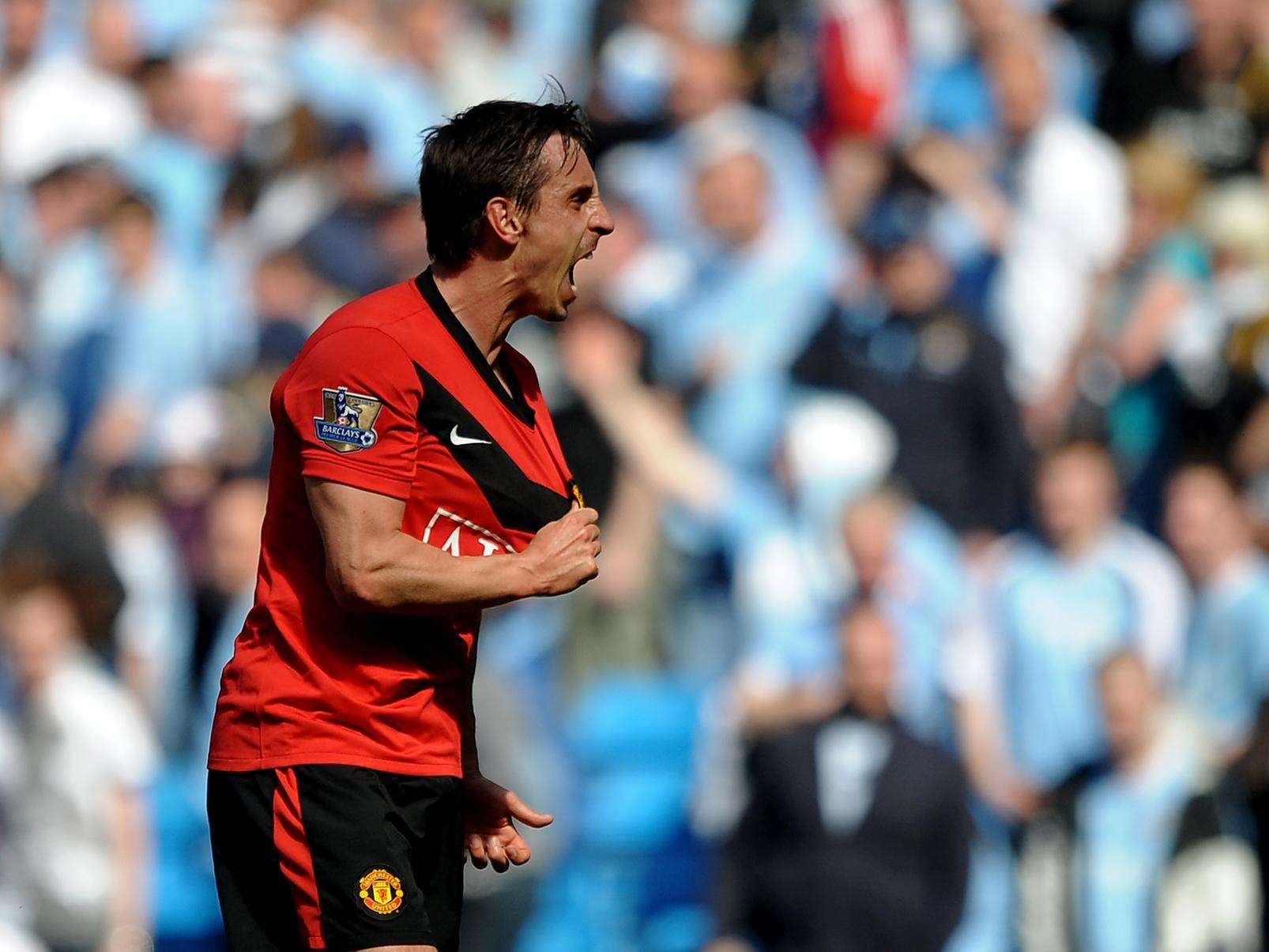 Now excelling as pundit, Neville was one of the most reliable right-backs around back in his playing days. He made 400 Premier League appearances, all for Manchester United, bagging eight league titles.
