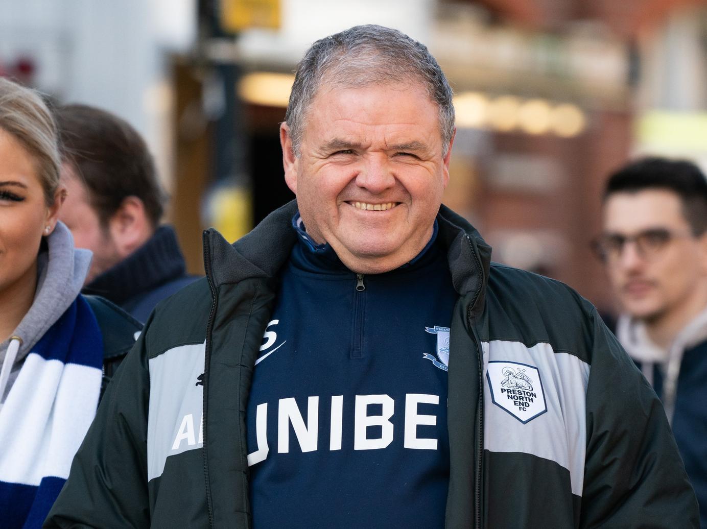 One fan is kitted out on his PNE clothing ahead of the clash at the top of the table.