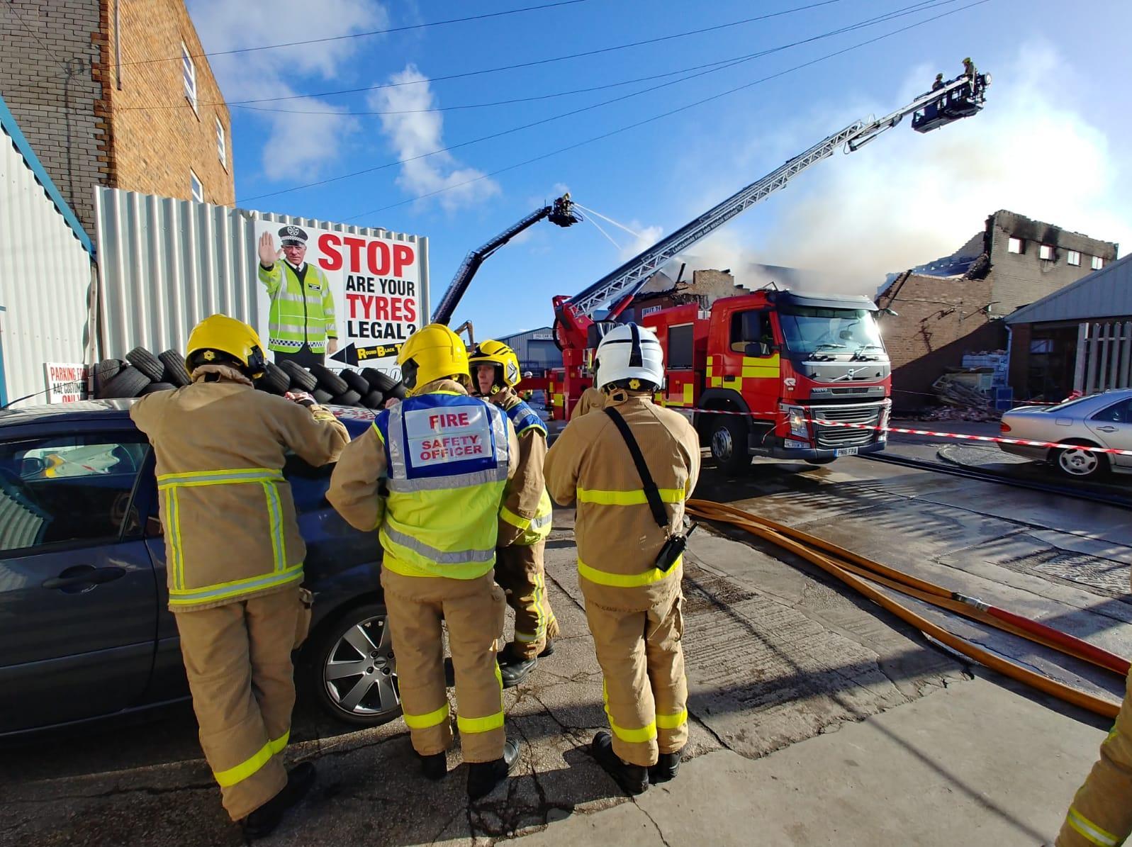 Latest pictures from the scene show the building has partially collapsed, confirming earlier fears fire crews would be unable to save it despite their best efforts