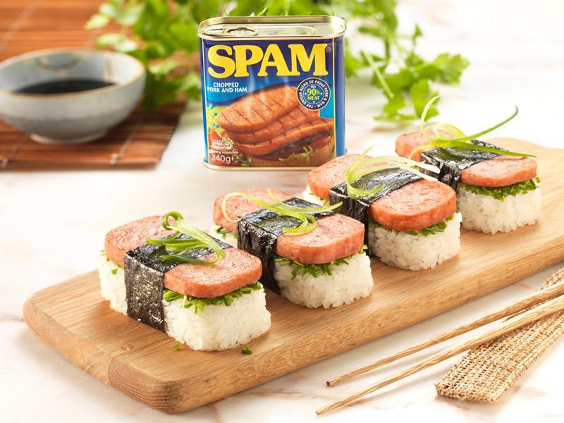 Say "aloha" to SPAM Musubi. This Hawaiian take on surf and turf is sure to be a hit at your next luau!