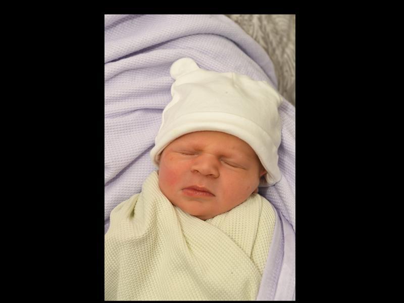 Baby Holland was born at Royal Preston Hospital on January 26 at 4.30am, weighing 8lb 2oz, to Gill McIver and Chris Holland, from Astley Village