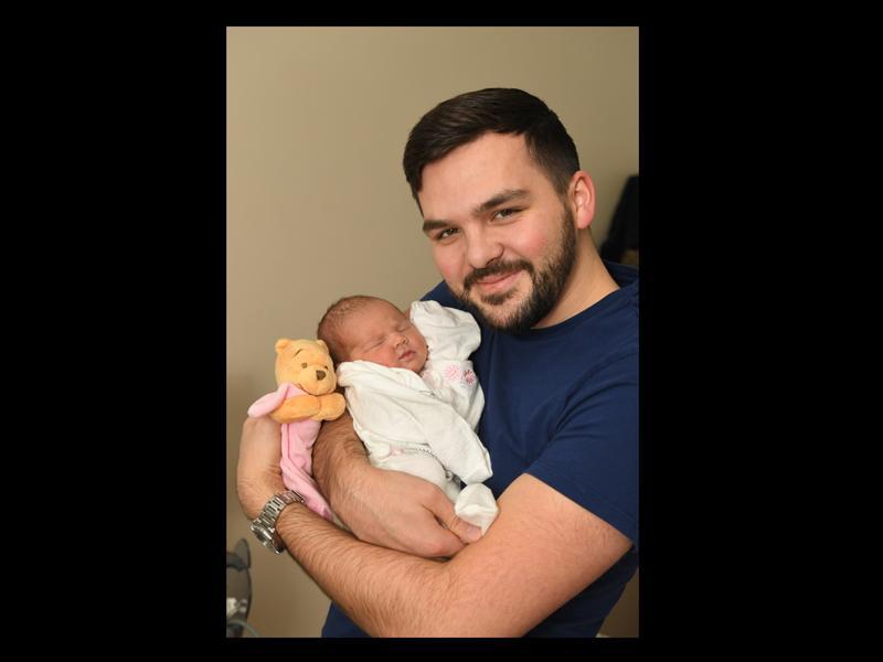 Anastasia Yates was born at Royal Preston Hospital on February 9 at 3.14am, weighing 7lb, to Dan and Sophie Yates, from Preston