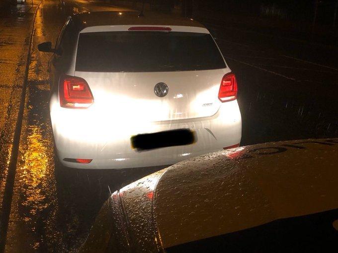 Car in St Annes was being driven on the wrong side of the road with a flat tyre, it failed to stop for police before being dumped in the middle of a junction! The driver stated they didnt think police wanted to stop them, driver arrested sec4 rta, car recovered