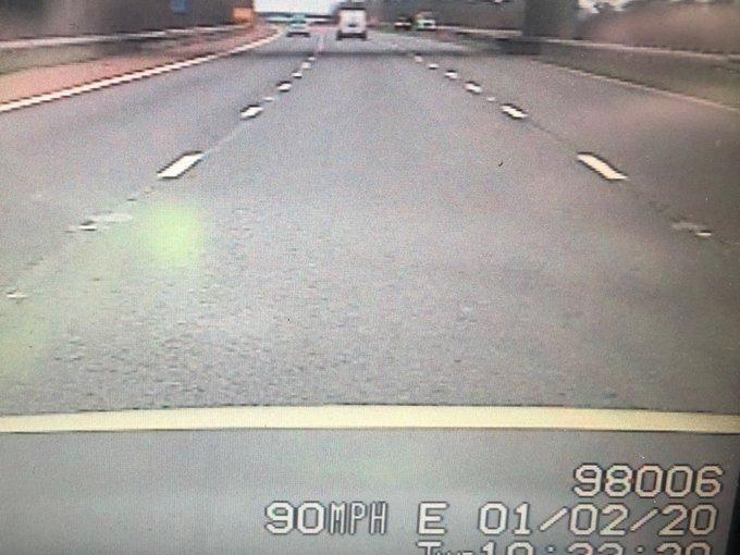 Driver of this van on the M55 at Preston stated they were running late and hadnt seen the liveried Police vehicle behind them. Driver reported for excessive speed