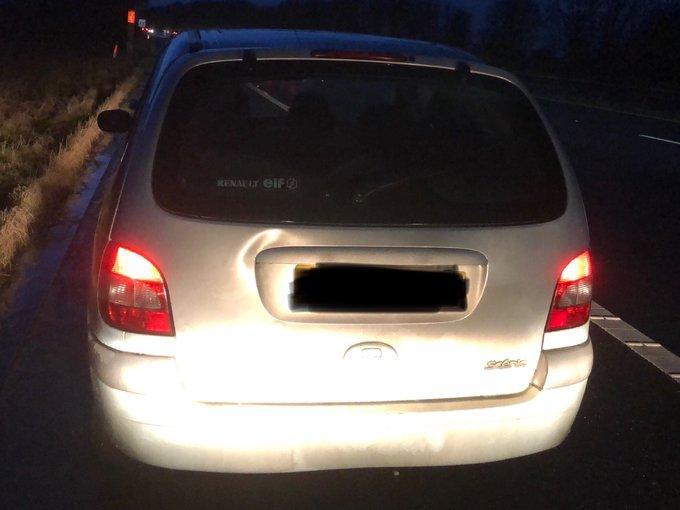 The driver of this car was reported for excessive speed travelling at 70mph through the 50mph roadworks on the M55 in the rain