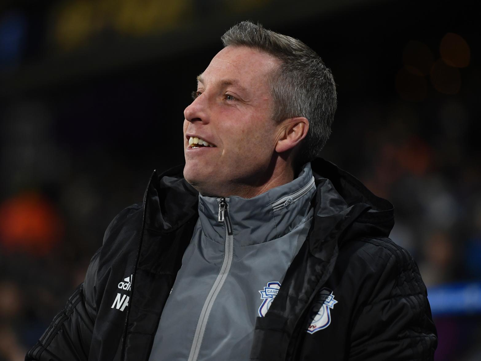 Position: 11th. Points: 51. Points behind Leeds: 17.
Average position of remaining opponents: 12th (12.3)
Pictured: Cardiff boss Neil Harris. Photo by George Wood/Getty Images.