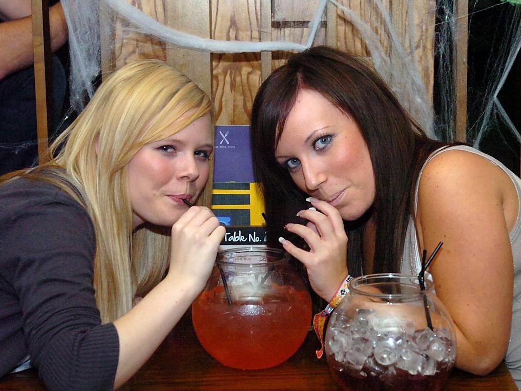 Emma & Kirsty enjoying a drink at The Gate in 2012.
