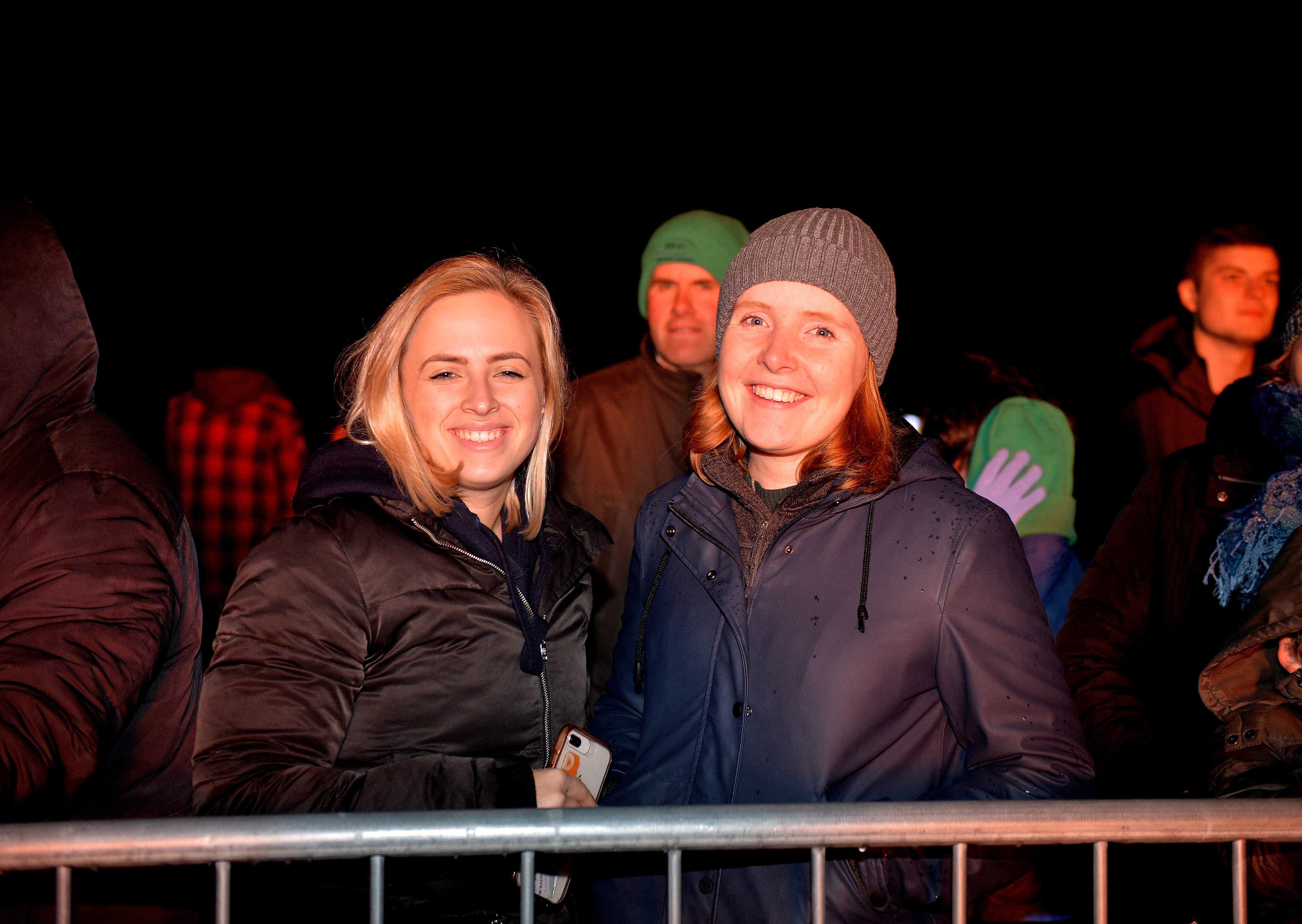 Families enjoy the fireworks display at the Borders Events Centre in Kelso.