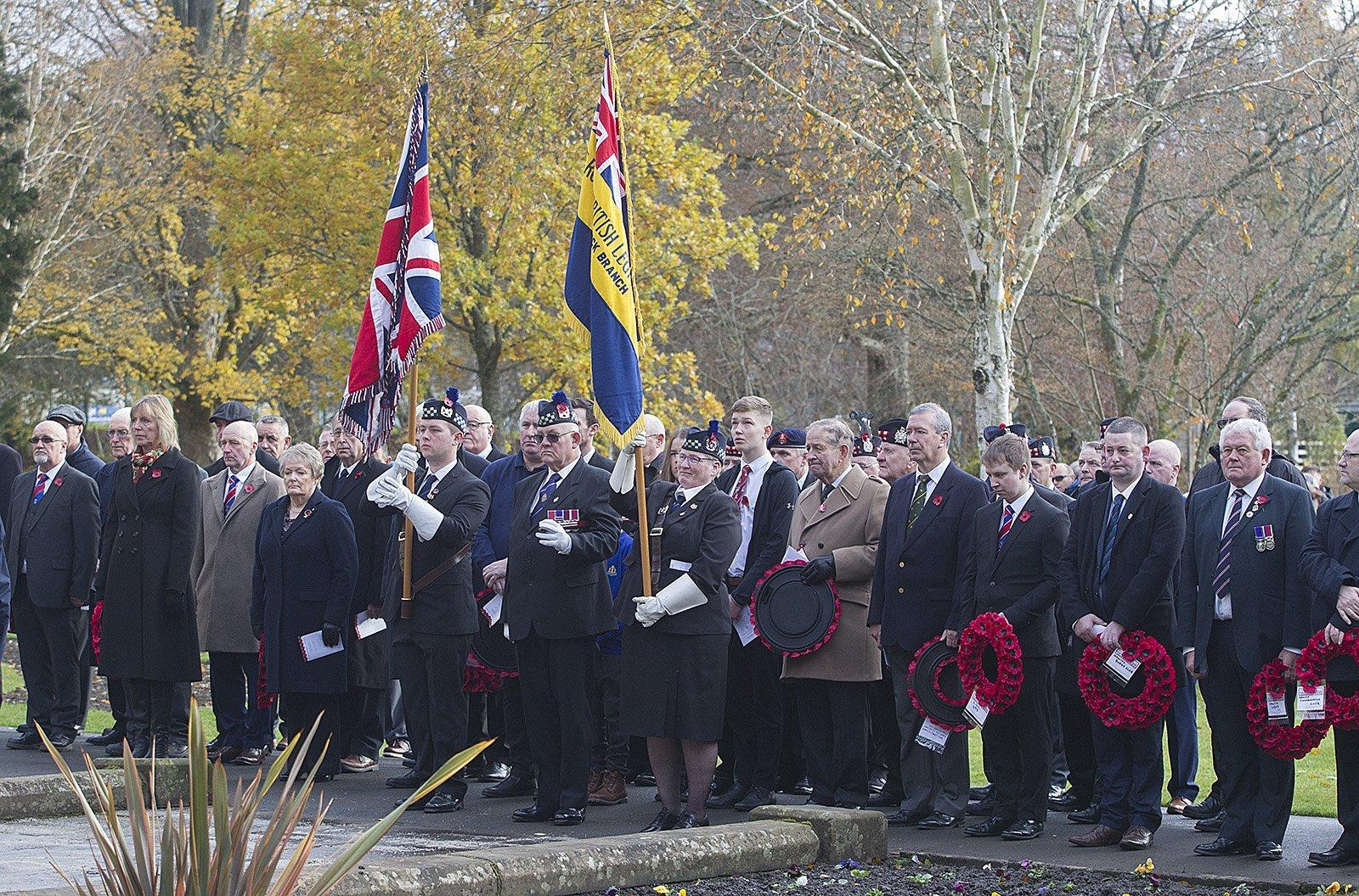 The act of remembrance in Hawick.
