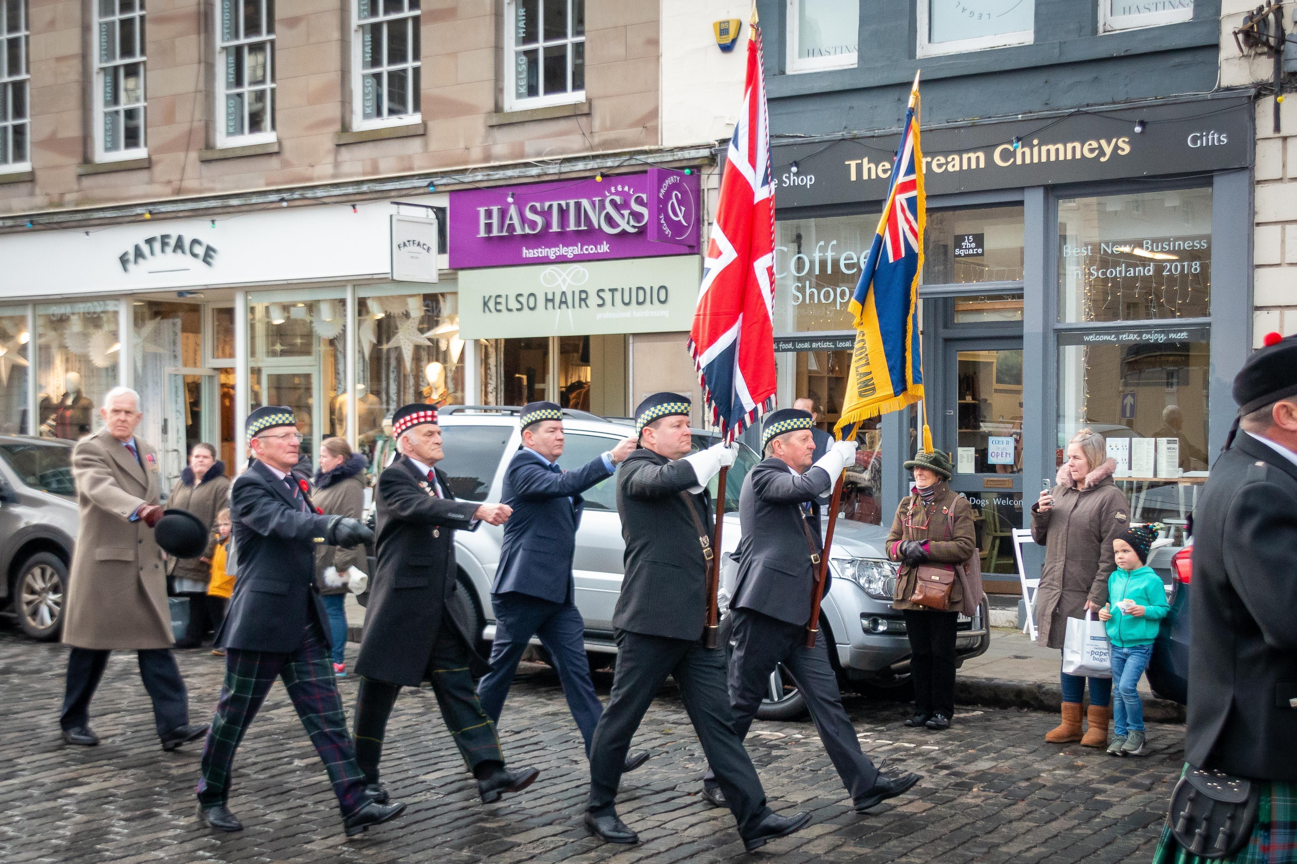 Kelso's remembrance Sunday parade and act of remembrance.