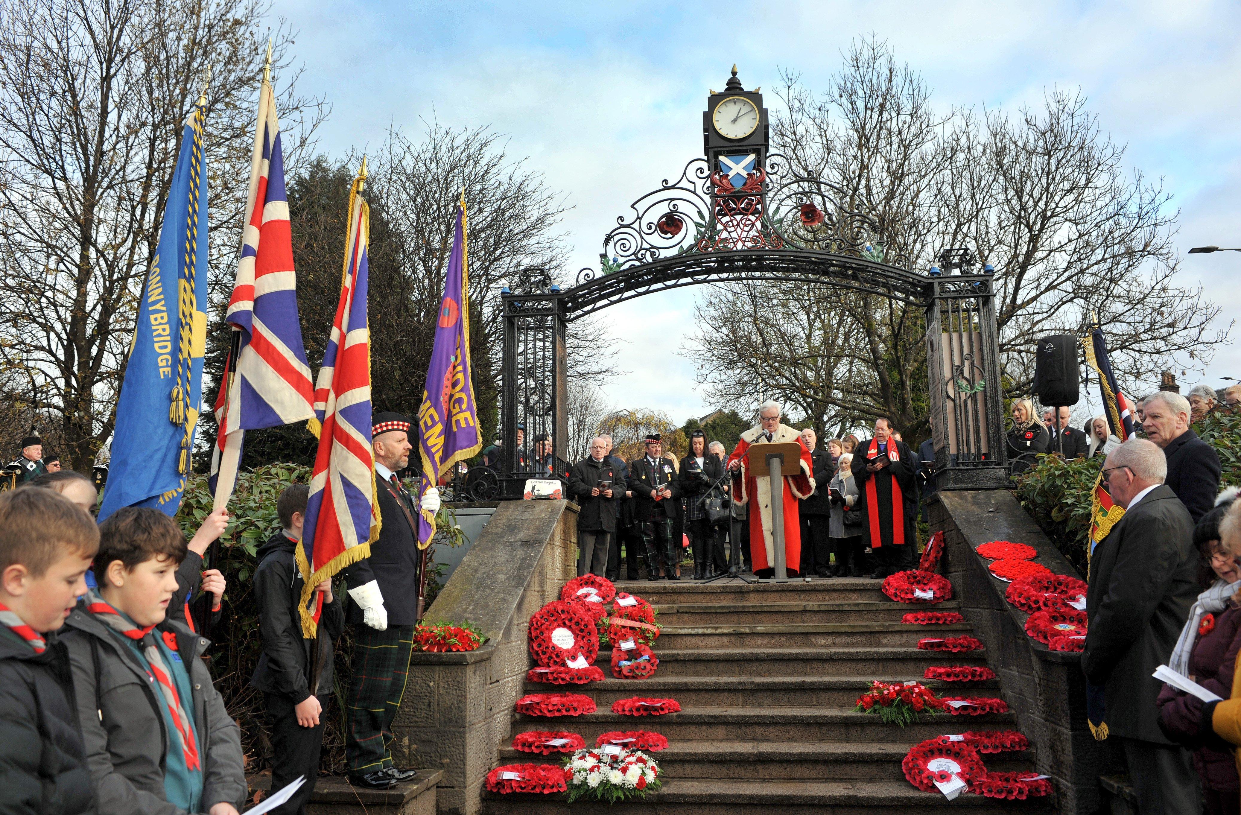 Bonnybridge Remembrance Day Service. Picture by Roberto Cavieres.