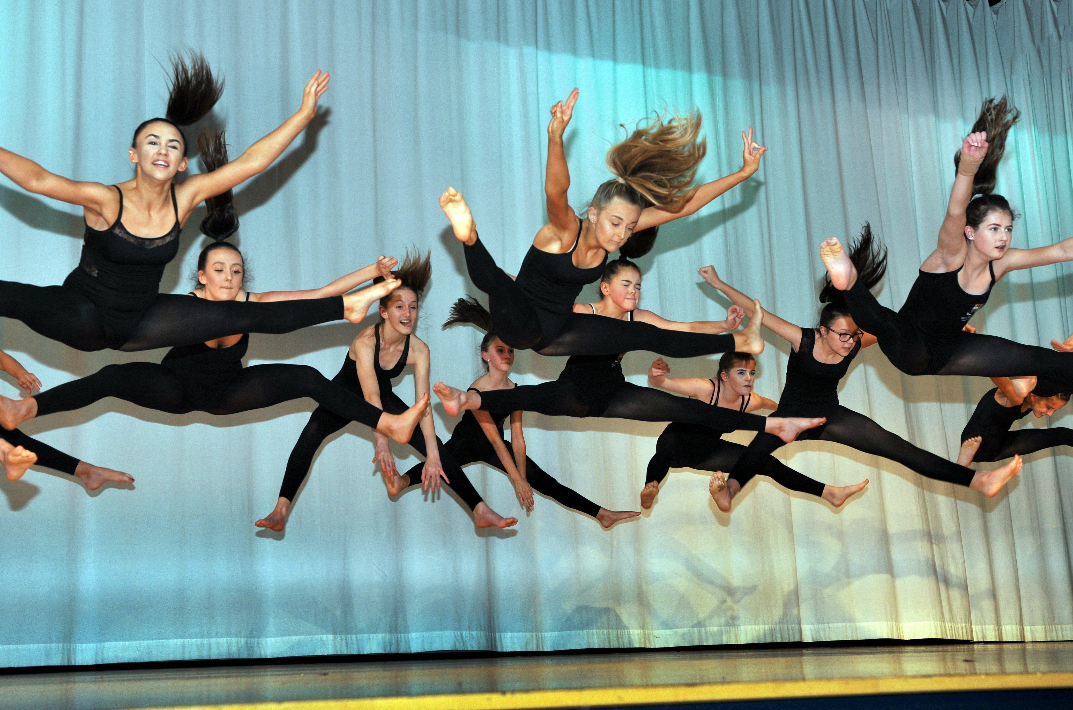 Denny High School annual inter-house dance-off. Guest Act - DHS Cheer Team. Picture by Roberto Cavieres.