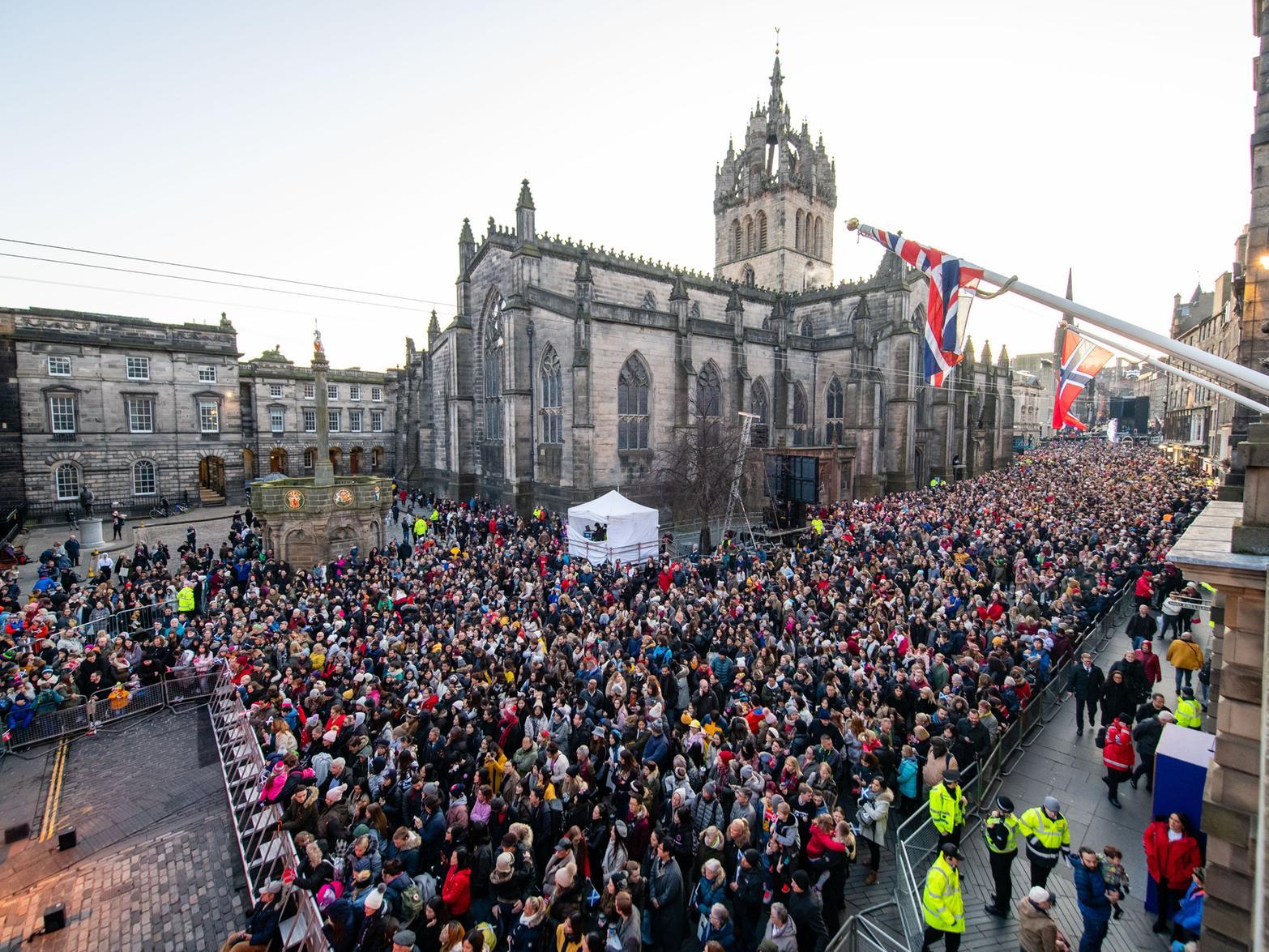 Thousands of people huddled on the busiest streets of the Capital to witness the switching on of the Christmas lights, an event that marks the beginning of the festive season in the Capital every year.