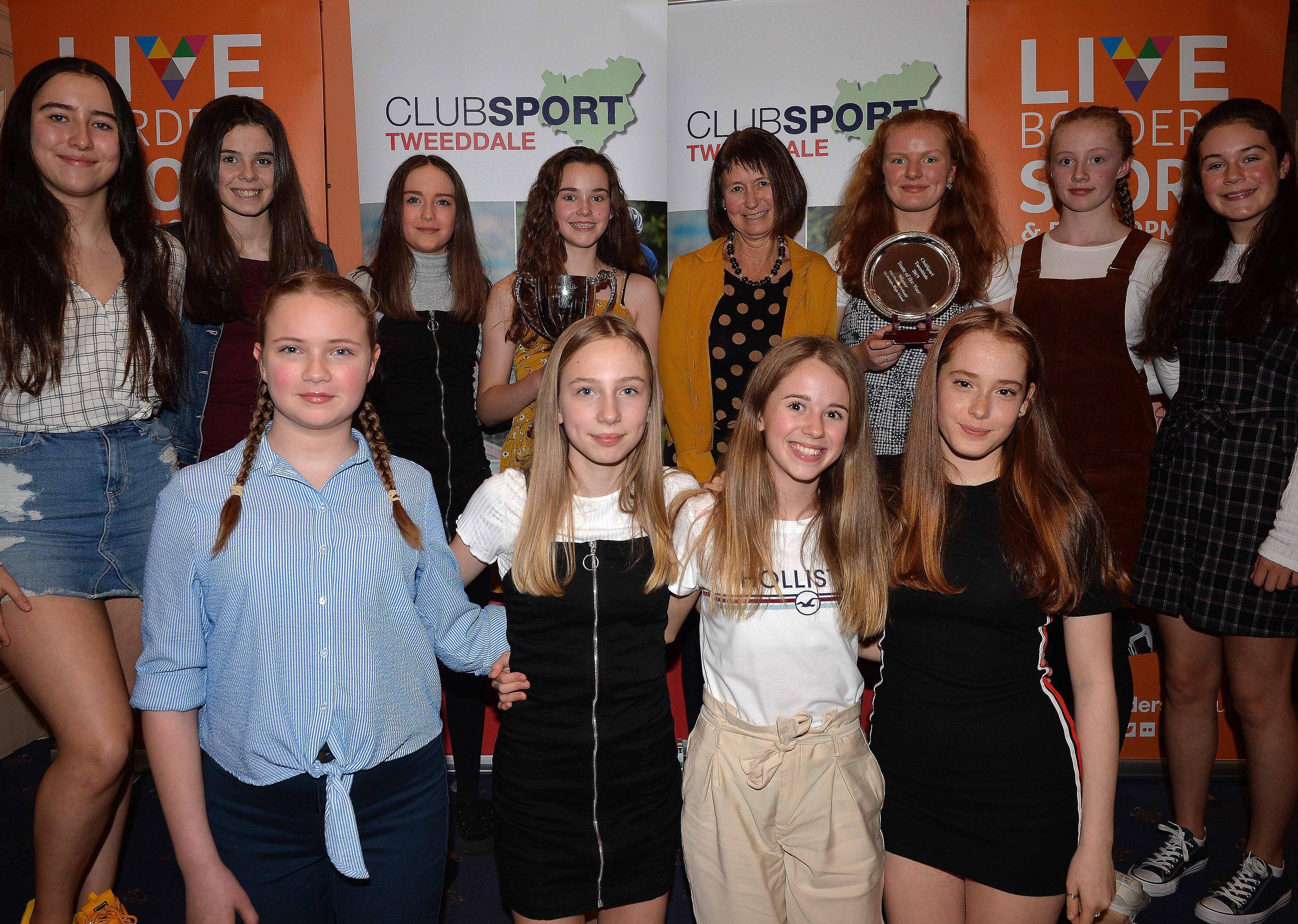 The Under 13 Peebles Netball - S1 Peebles High School Team were the Team of the Year Tweeddale Clubsport Awards (picture: Alwyn Johnston)