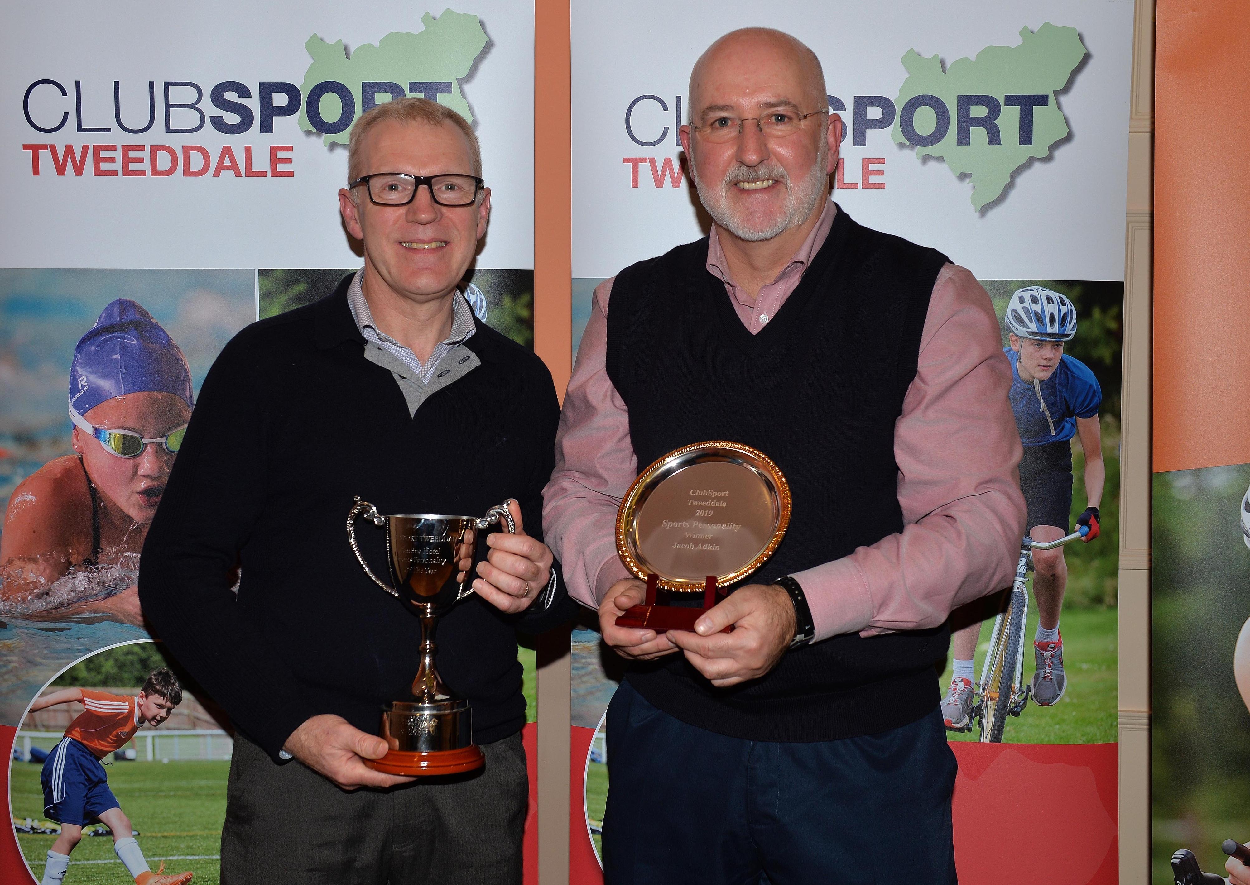 European Running Mountain Champion Jacob Adkin was the Sports Personality of the Year winner.  was presented by Alan MacDonald and accepted by Gregor Nicholson.(picture: Alwyn Johnston)