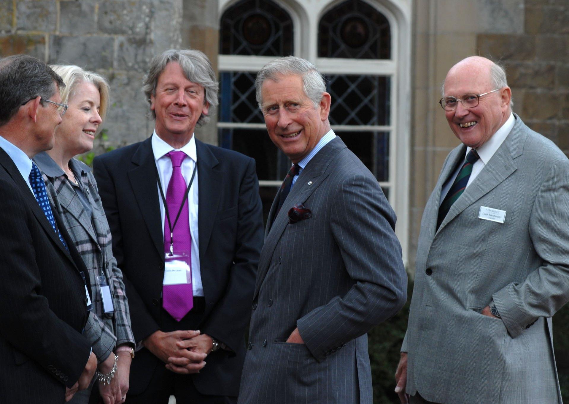 HRH The Duke of Rothesay visits Abbotsford House. Prince Charles was taken round the house by head guide Larry Furlong then showed around the walled gardens by head gardener Billy Hughes.
