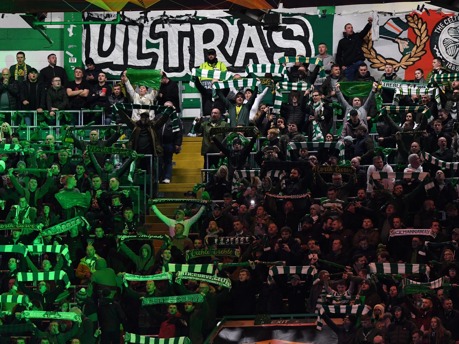 Hoops fans take part in pre-match entertainment ahead of Celtic v Lazio