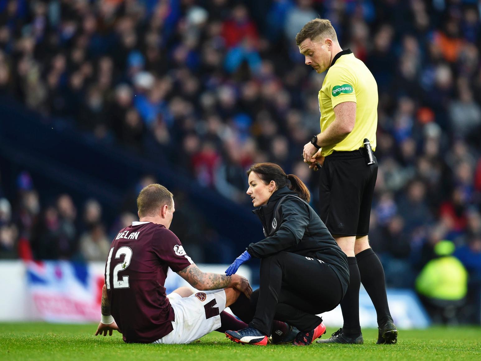 A key presence for Hearts in the early stages as he helped the team keep their shape before succumbing to a hamstring injury midway through first half.