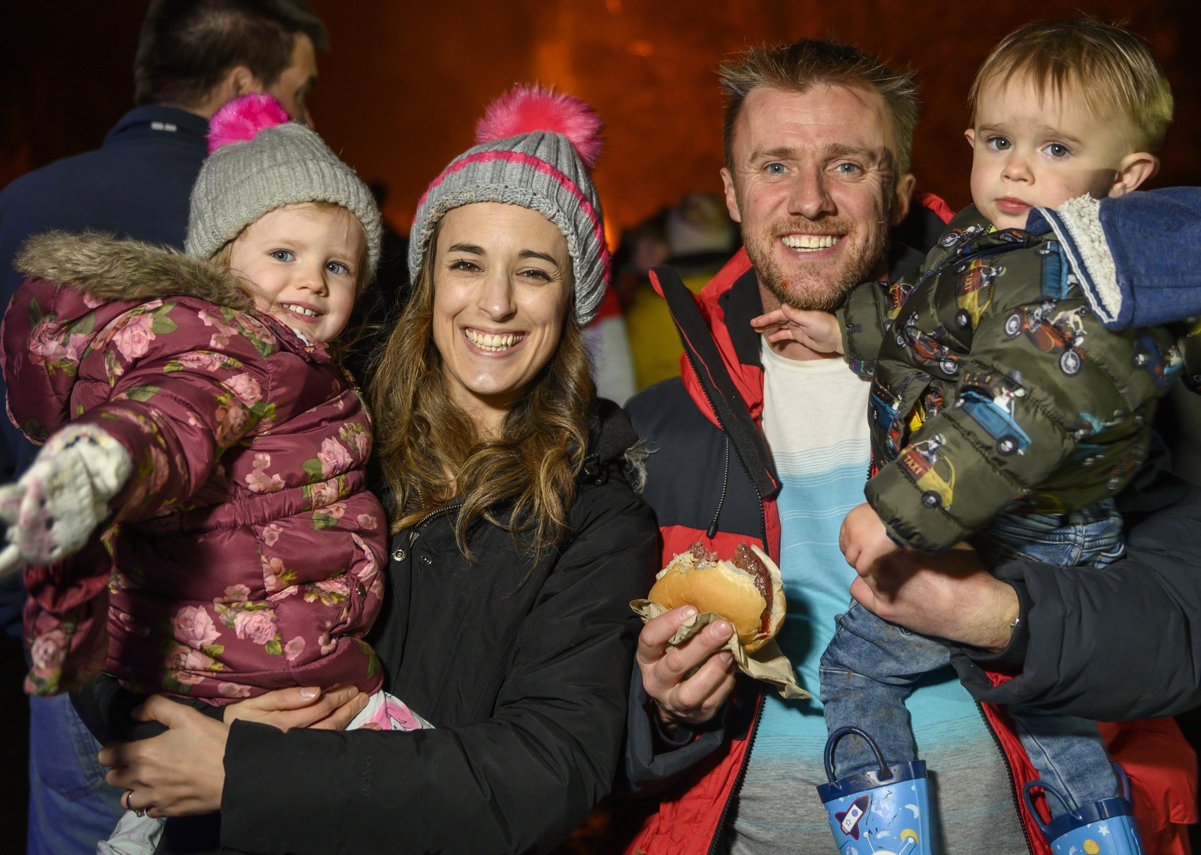 Lauder fireworks display 2019

Katy and Steven Harkin with kids Rhian and Max

Pic Phil Wilkinson 
info@philspix.com
