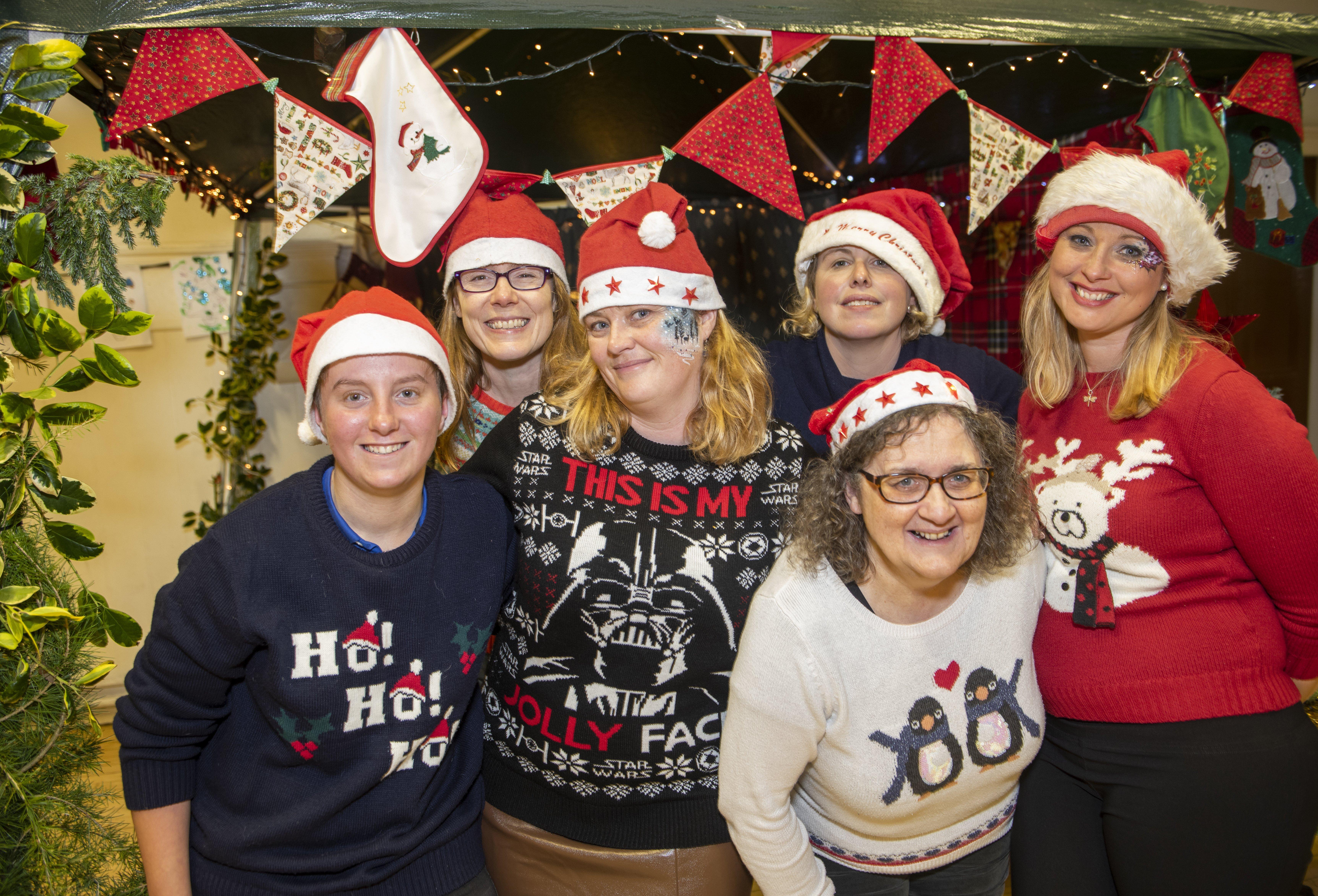 From left, Abby Anderson, Charlotte Aitchison, Kirsty Page, Janet Thomas, 
Lizzie Emmerson and Nina Kunkell helped organise Lauder's festive lights switch-on..