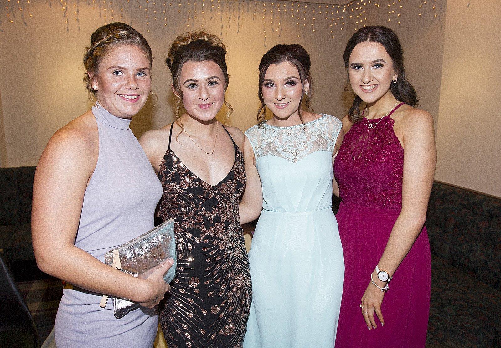 Katherin Soeder, Amy Johnson, Rhianna Clamp and Amy Johnson at a young farmers' ball held in Kelso.