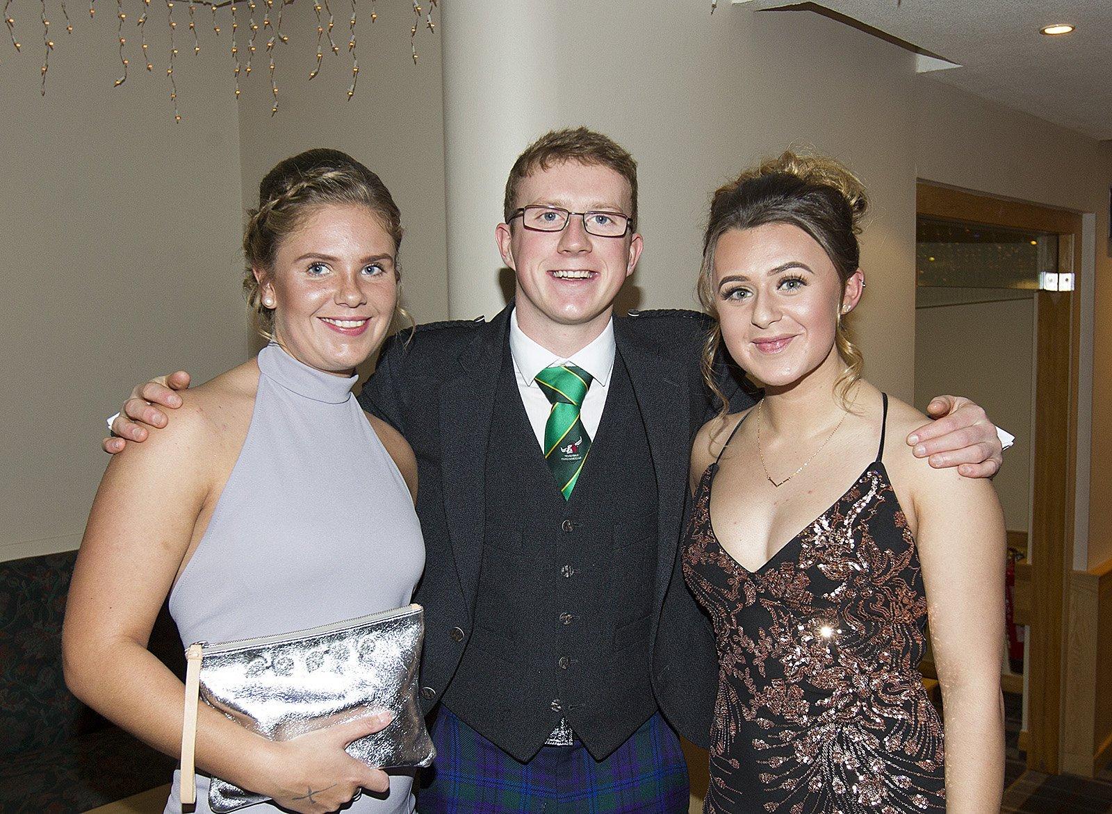 Revellers at a young farmers' ball held in Kelso on Friday.