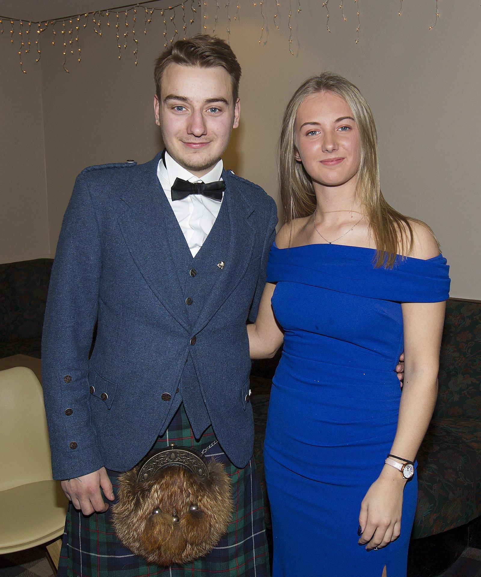 Kirsty Barr and Mitchell Reid at a young farmers' ball held in Kelso on Friday.